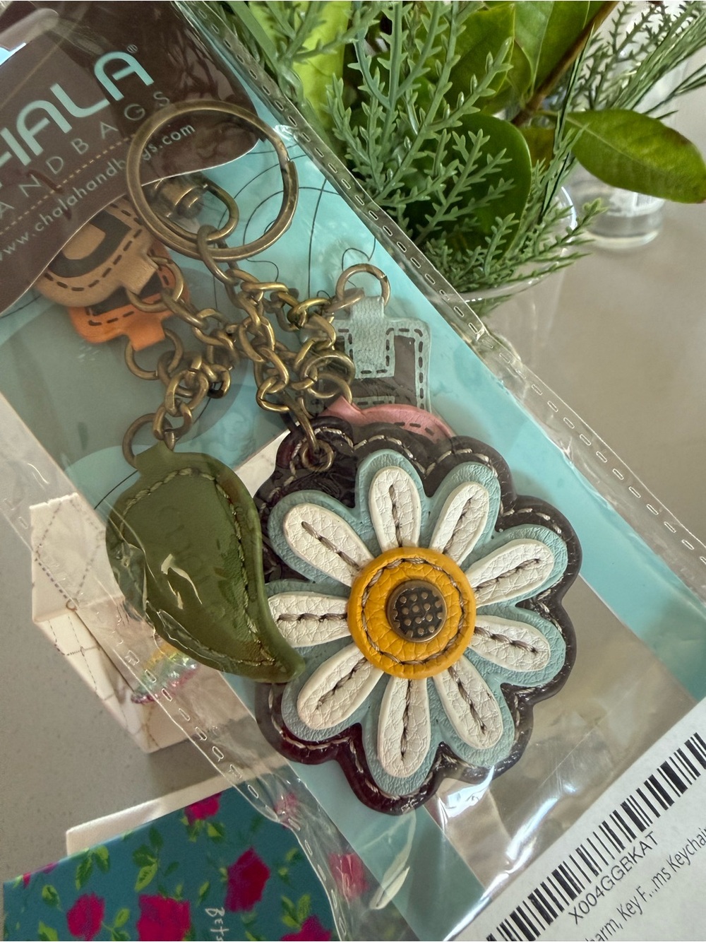 CHALA bag charm keychain daisy /Hope NWT PETA APPROVED! - Picture 8 of 11